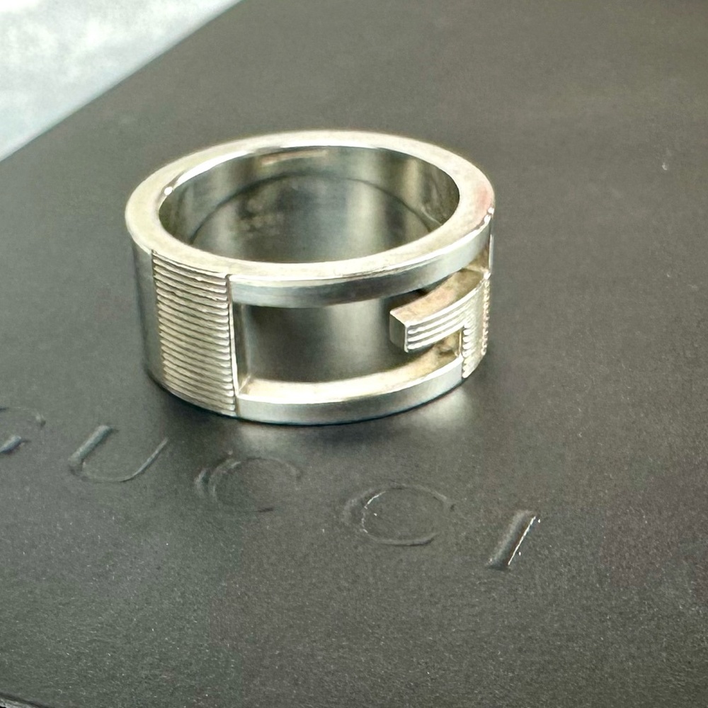 GUCCI Silver 925 Ring size 47 or 4.25 - Picture 3 of 13